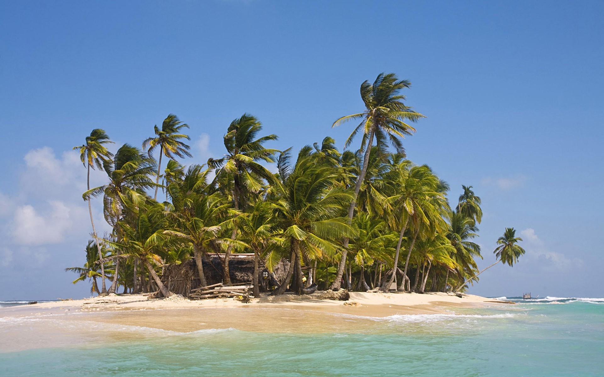 palm Trees, Island, Nature, Landscape Wallpaper