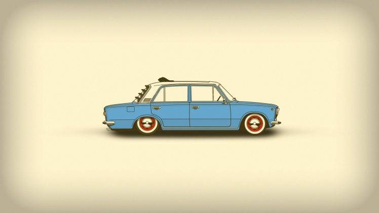 car, Blue Cars, Minimalism HD Wallpaper Desktop Background