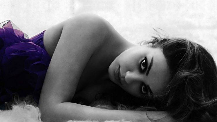 women, Model, Celebrity, Mila Kunis, Selective Coloring HD Wallpaper Desktop Background