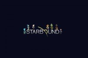 video Games, Starbound, Simple Background, Typography