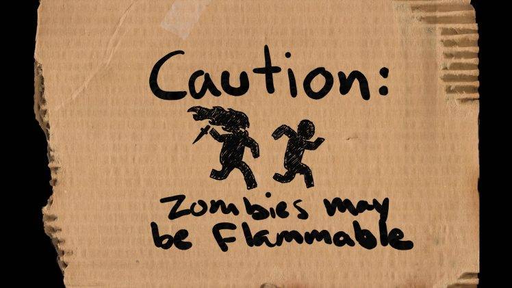 zombies, Advertisements, Humor, Cartoon, Fire, Running HD Wallpaper Desktop Background