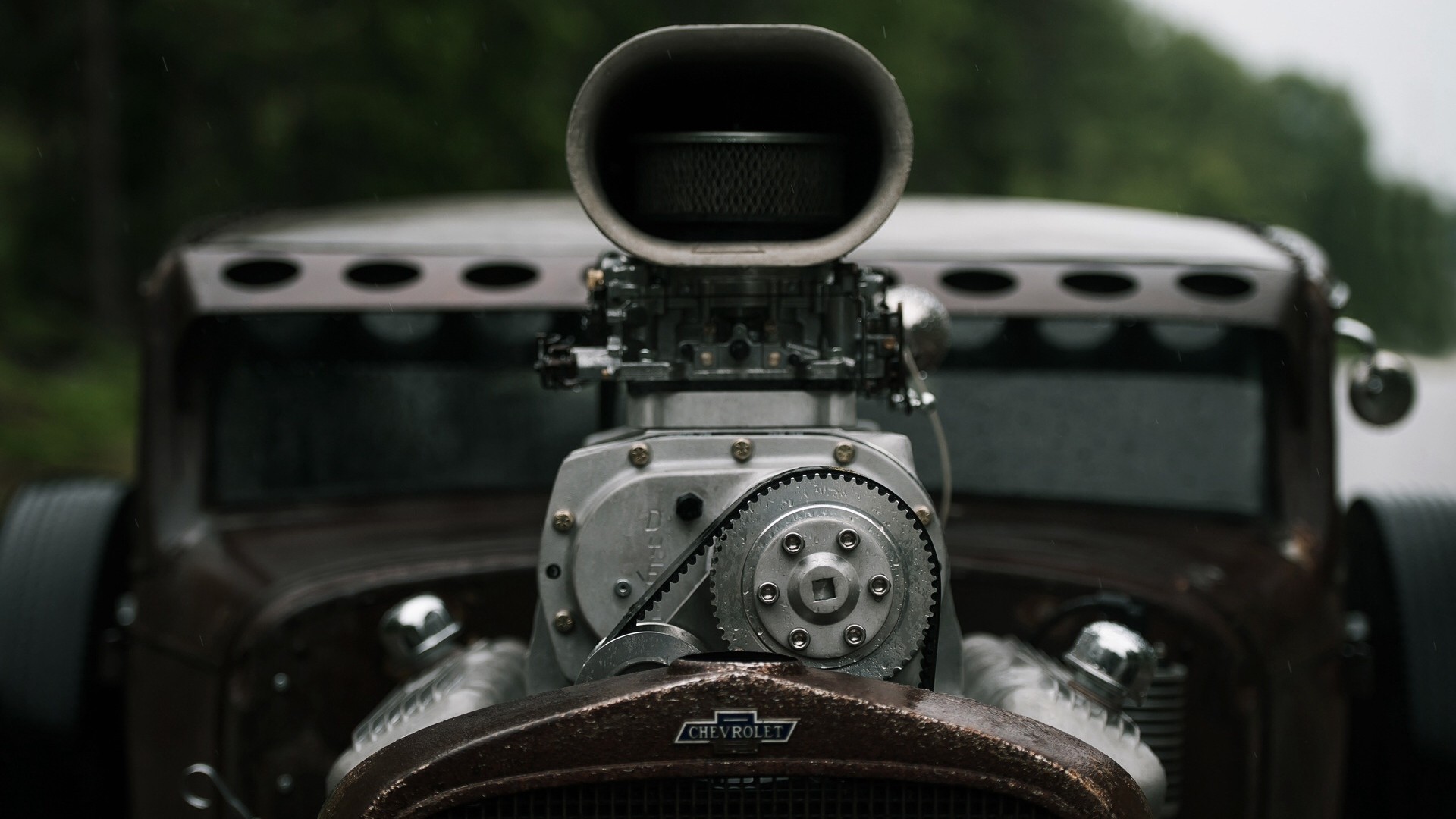 vehicle, Old Car, Oldtimers, Chevrolet, Engines, Gears, Closeup, Hot Rod, Wheels, Depth Of Field Wallpaper