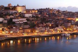 Porto, Invicta, Night, Lights, Ribeira, Landscape