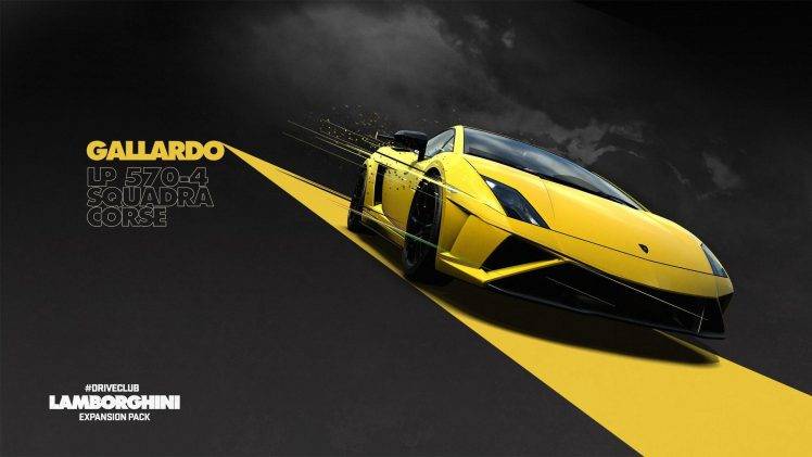 Lamborghini, Lamborghini Gallardo, Driveclub, Video Games, Yellow Cars HD Wallpaper Desktop Background