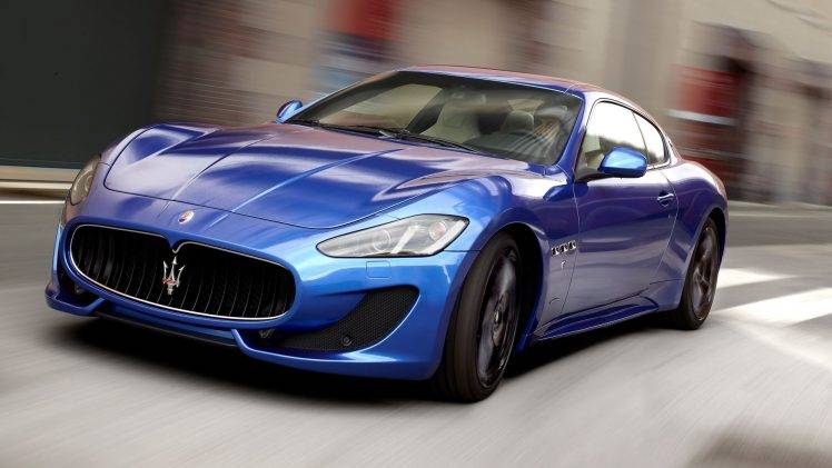 car, Maserati, Maserati GranTurismo, Blue Cars HD Wallpaper Desktop Background