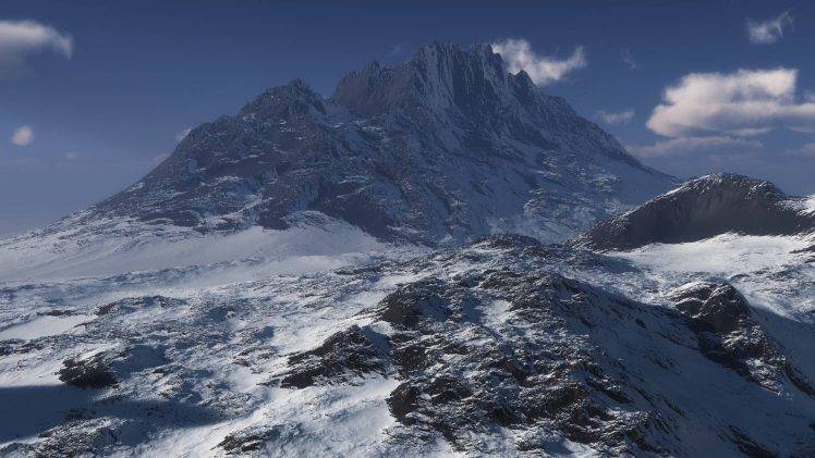mountain, Snow, Landscape HD Wallpaper Desktop Background