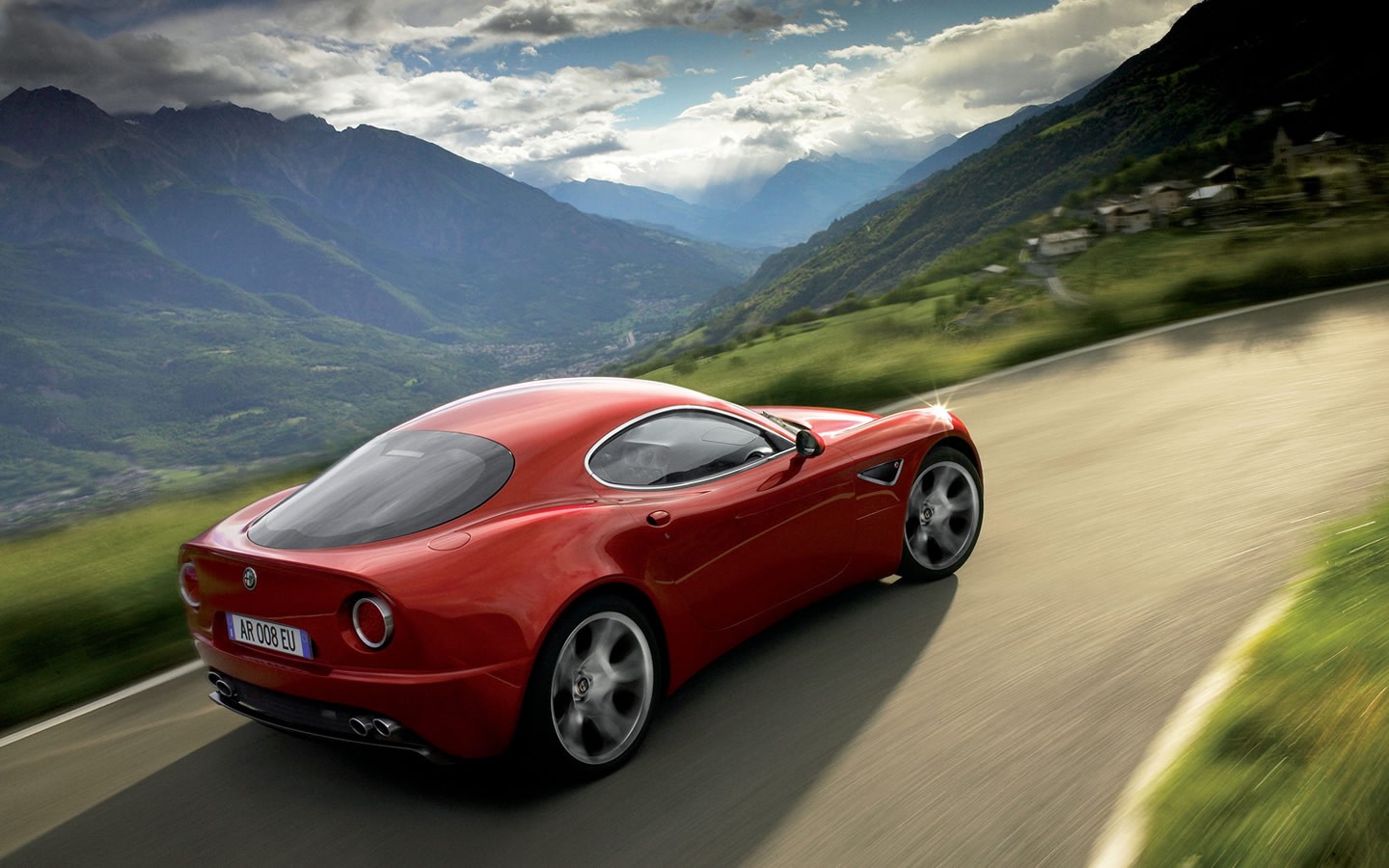 Alfa Romeo, Alfa Romeo 8C, Car, Red Cars Wallpaper