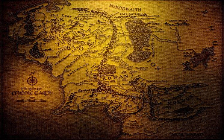 map, Middle earth, The Lord Of The Rings HD Wallpaper Desktop Background