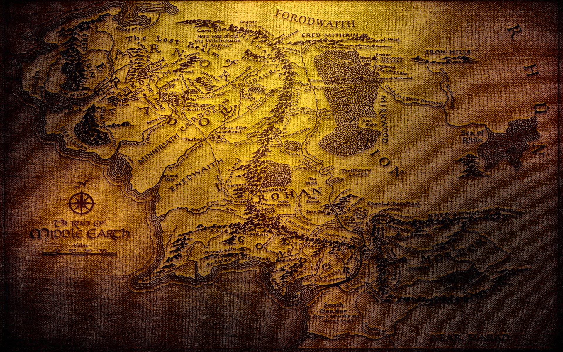 map, Middle earth, The Lord Of The Rings Wallpaper