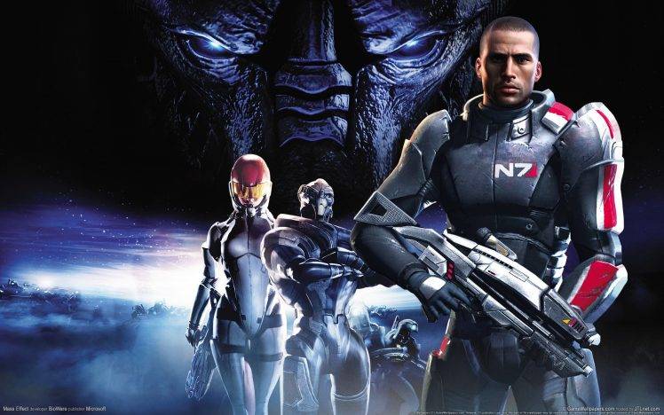 Mass Effect, Commander Shepard, Ashley Williams, Garrus Vakarian HD Wallpaper Desktop Background