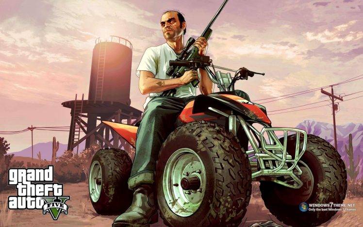 Grand Theft Auto V, Video Games, Gun, Sniper Rifle, ATVs HD Wallpaper Desktop Background