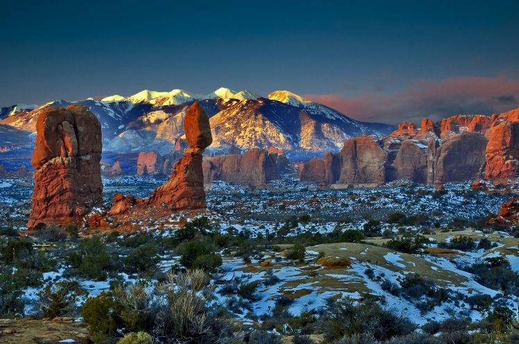 nature, Landscape, Hill, Mountain, Arches National Park, Utah, USA HD Wallpaper Desktop Background