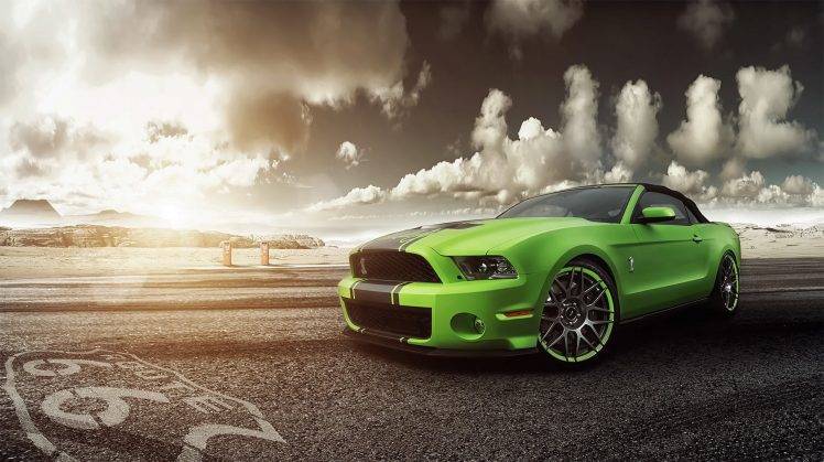 Ford Mustang, Shelby GT, Car, Green Cars HD Wallpaper Desktop Background