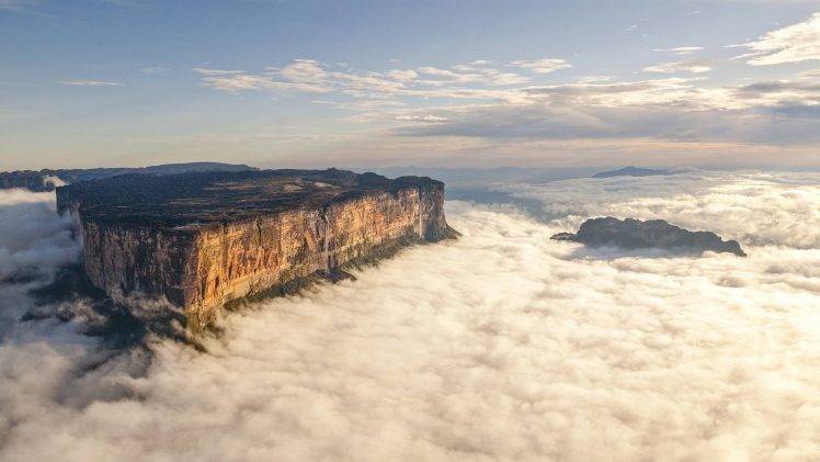 landscape, Mount Roraima, Mist HD Wallpaper Desktop Background