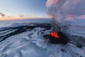 landscape, Volcano, Lava