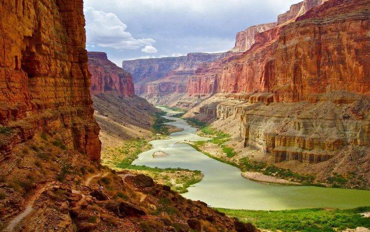 landscape, Nature, Canyon, River, Grand Canyon, Arizona HD Wallpaper Desktop Background