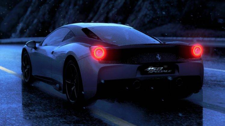 Ferrari, Driveclub, Racing, Rain,  Ferrari 458  Speciale, Photorealism HD Wallpaper Desktop Background