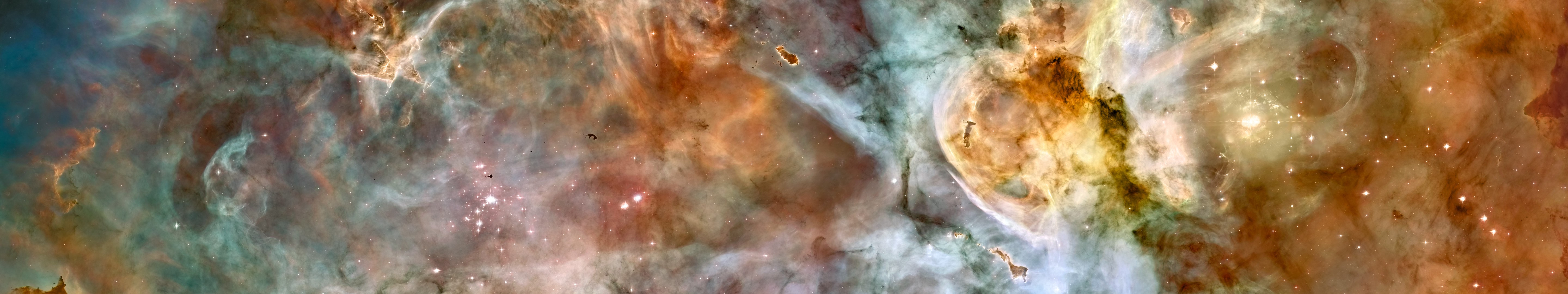 space, Triple Screen, Multiple Display, Hubble Deep Field, Stars, Galaxy Wallpaper