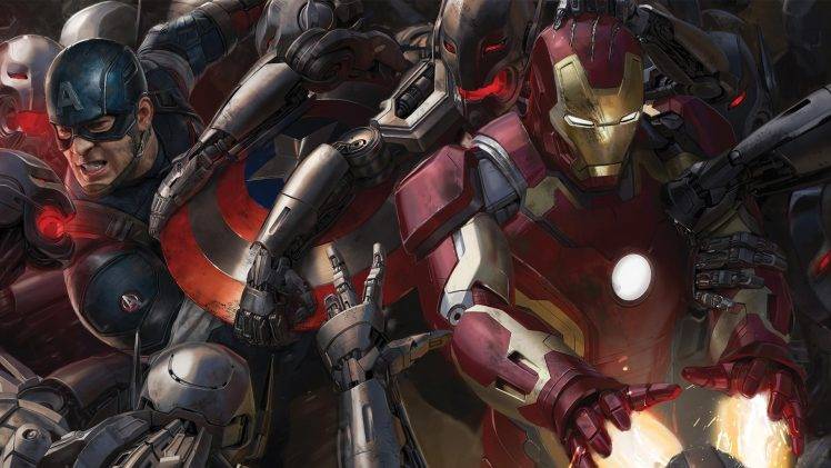 Captain America, Iron Man, Marvel Comics HD Wallpaper Desktop Background