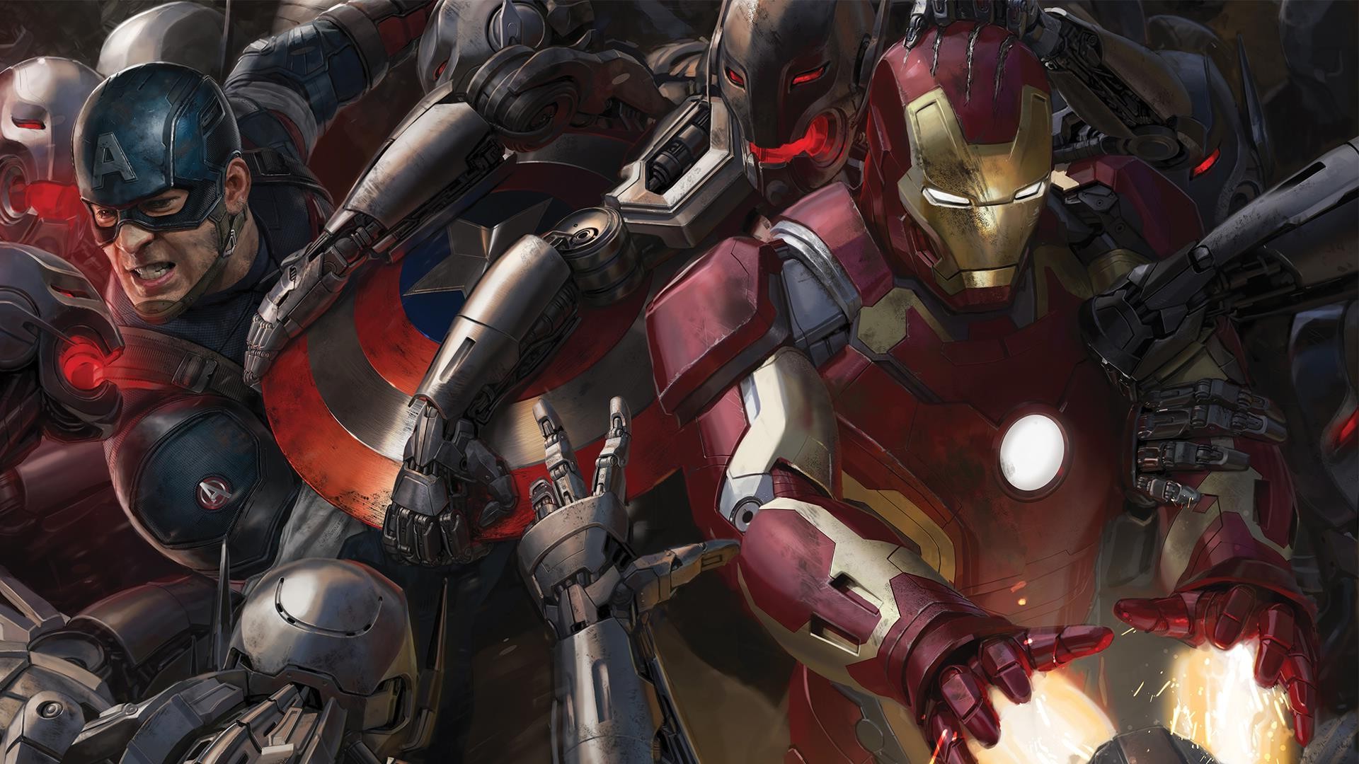 Captain America, Iron Man, Marvel Comics Wallpaper
