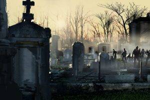 Left 4 Dead 2, Video Games, Concept Art, Zombies, Graveyards