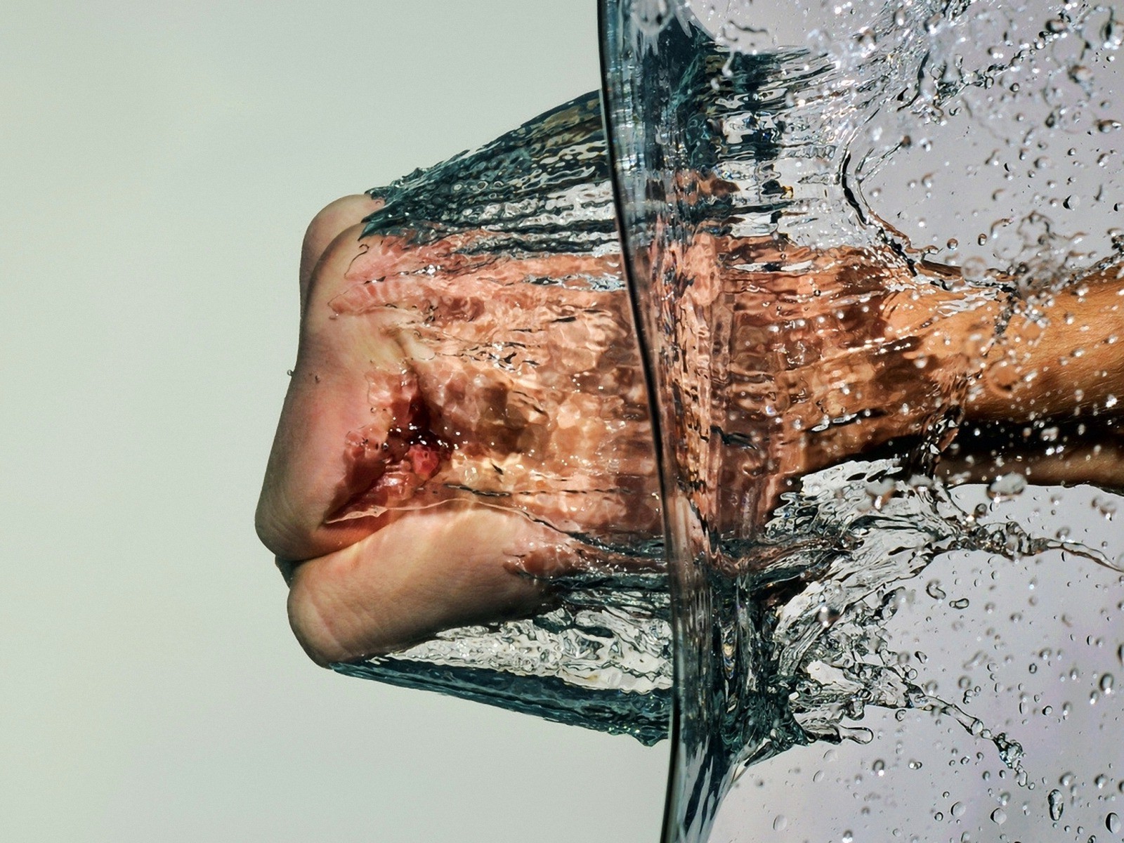 hand, Water, Abstract Wallpaper