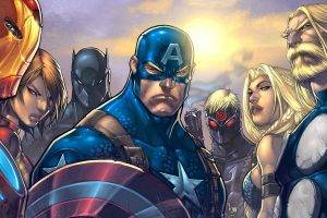 Iron Man, Captain America, Black Panther, Hawkeye, Thor, Janet Van Dyne, Comics