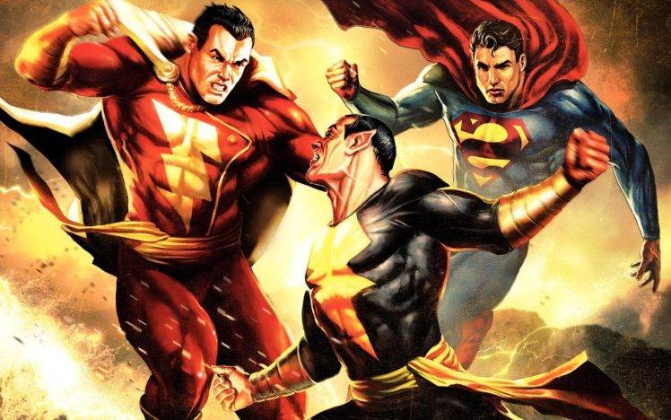 Superman, Captain Marvel, Captain Atom, Black Adam, Shazam, DC Comics HD Wallpaper Desktop Background