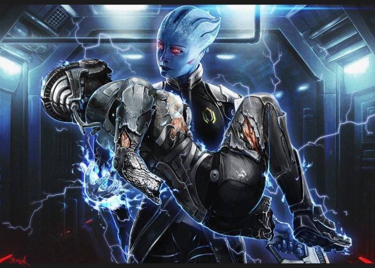 Mass Effect, Mass Effect 2, Mass Effect 3, Liara TSoni, Commander Shepard, Cerberus, Asari, Jane Shepard HD Wallpaper Desktop Background