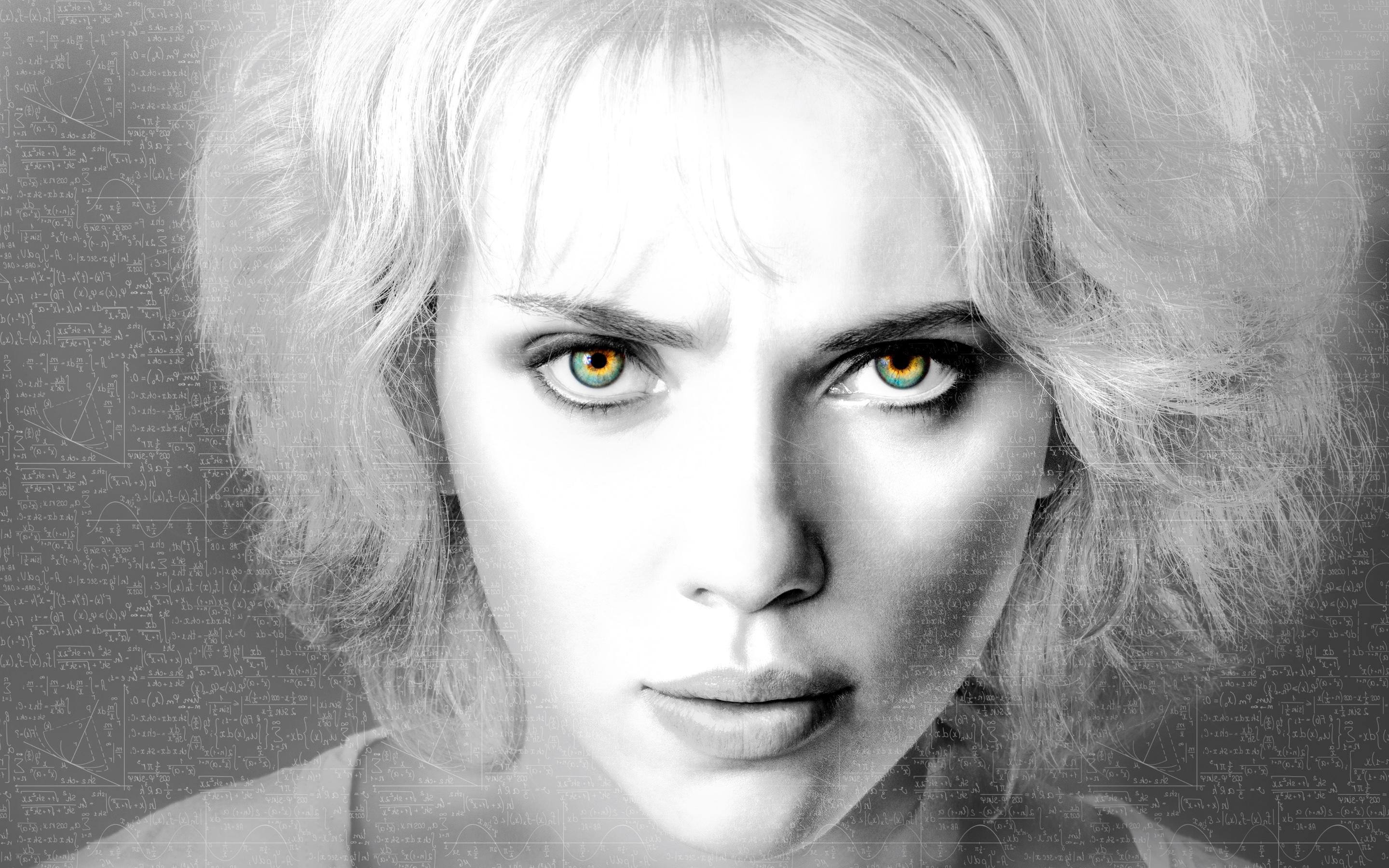 monochrome, Scarlett Johansson Wallpaper
