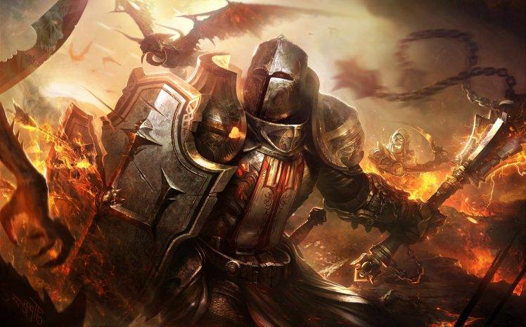 fantasy Art, Diablo III, Video Games, Warrior, Raven HD Wallpaper Desktop Background