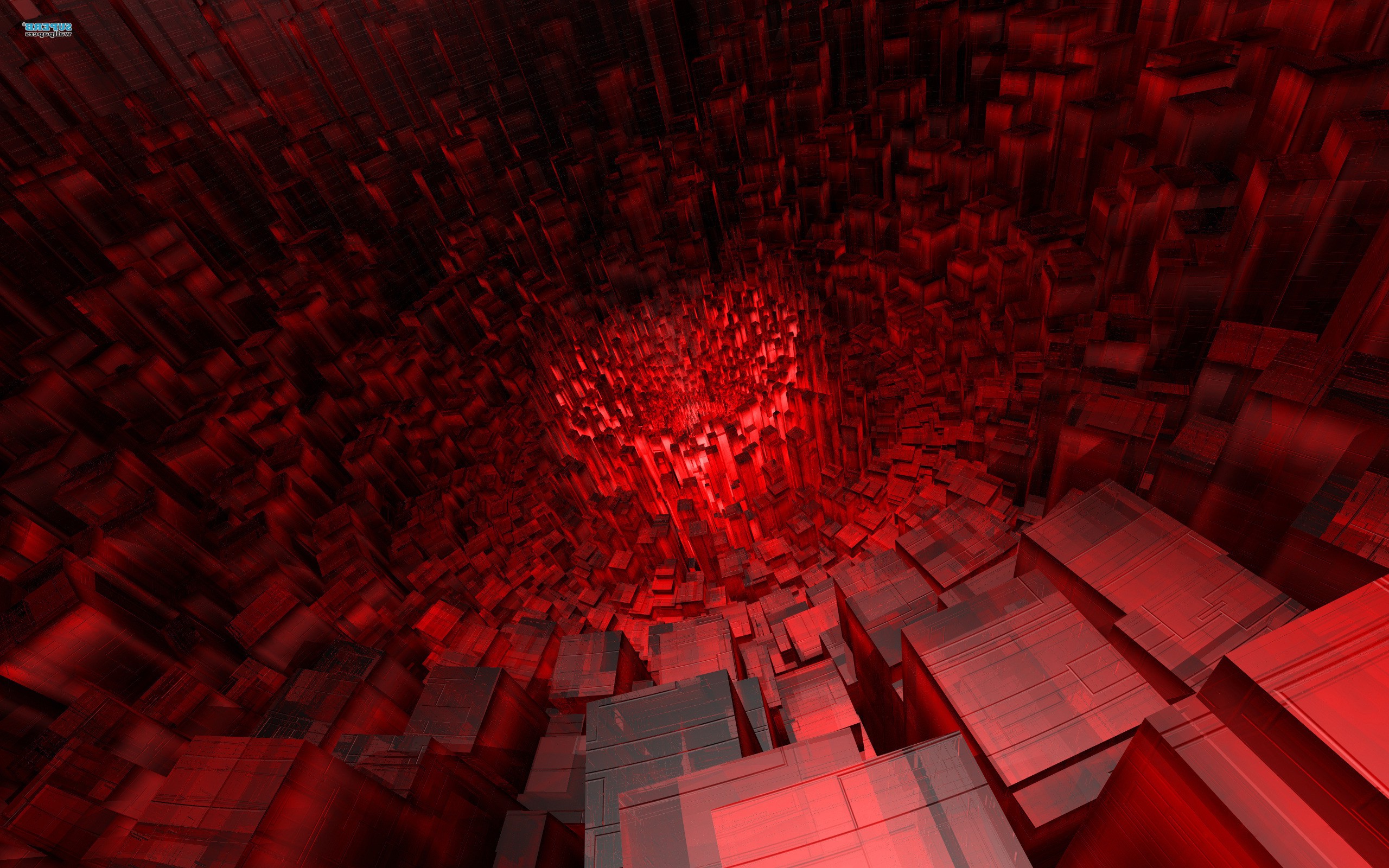 CGI, Abstract, Red Wallpaper