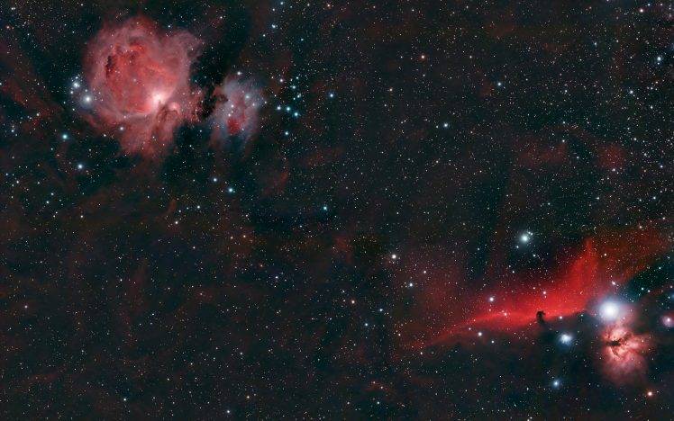Orion, Space, Stars, Red, Black, NASA, Nebula HD Wallpaper Desktop Background