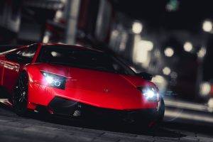 Gran Turismo 5, Lamborghini Murcielago LP 670 4 SV, Video Games, Car, Red Cars