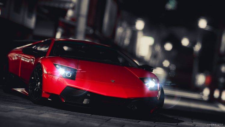 Gran Turismo 5, Lamborghini Murcielago LP 670 4 SV, Video Games, Car, Red Cars HD Wallpaper Desktop Background