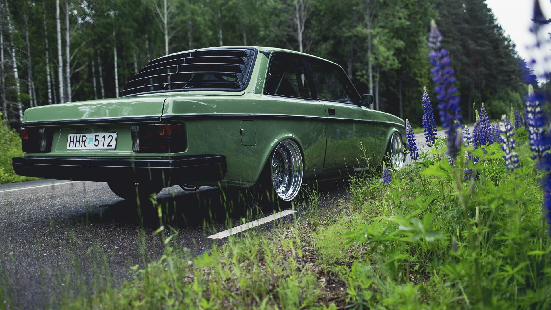 Volvo, Car, Road, Nature, Volvo 240, Green Wallpaper