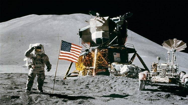 moon, Space, Astronaut, Apollo HD Wallpaper Desktop Background