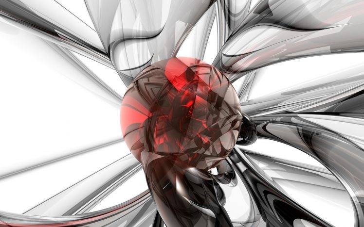abstract, Sphere, Red HD Wallpaper Desktop Background