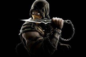 video Games, Scorpion (character), Mortal Kombat X, Mortal Kombat, Simple Background