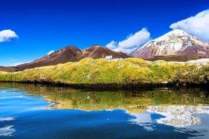 Bolivia, Lake, Mountain, Water, Clouds, Snowy Peak, Nature, Landscape, Reflection