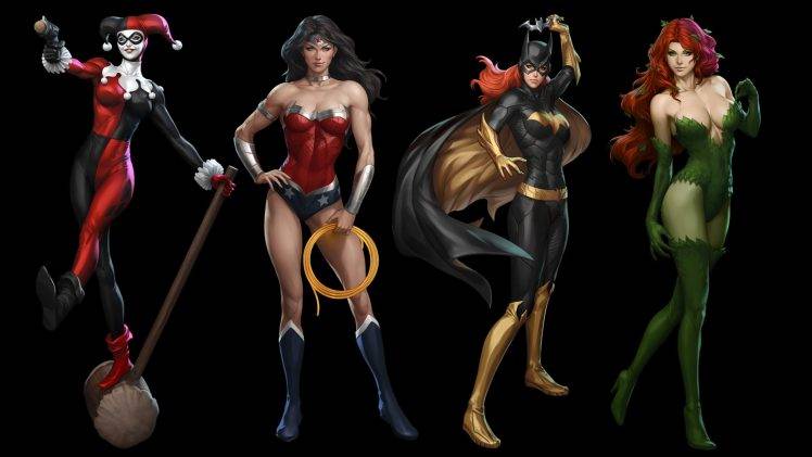 DC Comics, Batgirl, Poison Ivy, Wonder Woman, Harley Quinn HD Wallpaper Desktop Background