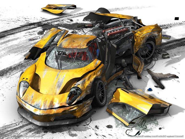 car, Crash, Burnout (video Game), Destruction, Kaza HD Wallpaper Desktop Background