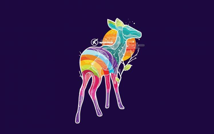 animals, Colorful, Deer HD Wallpaper Desktop Background