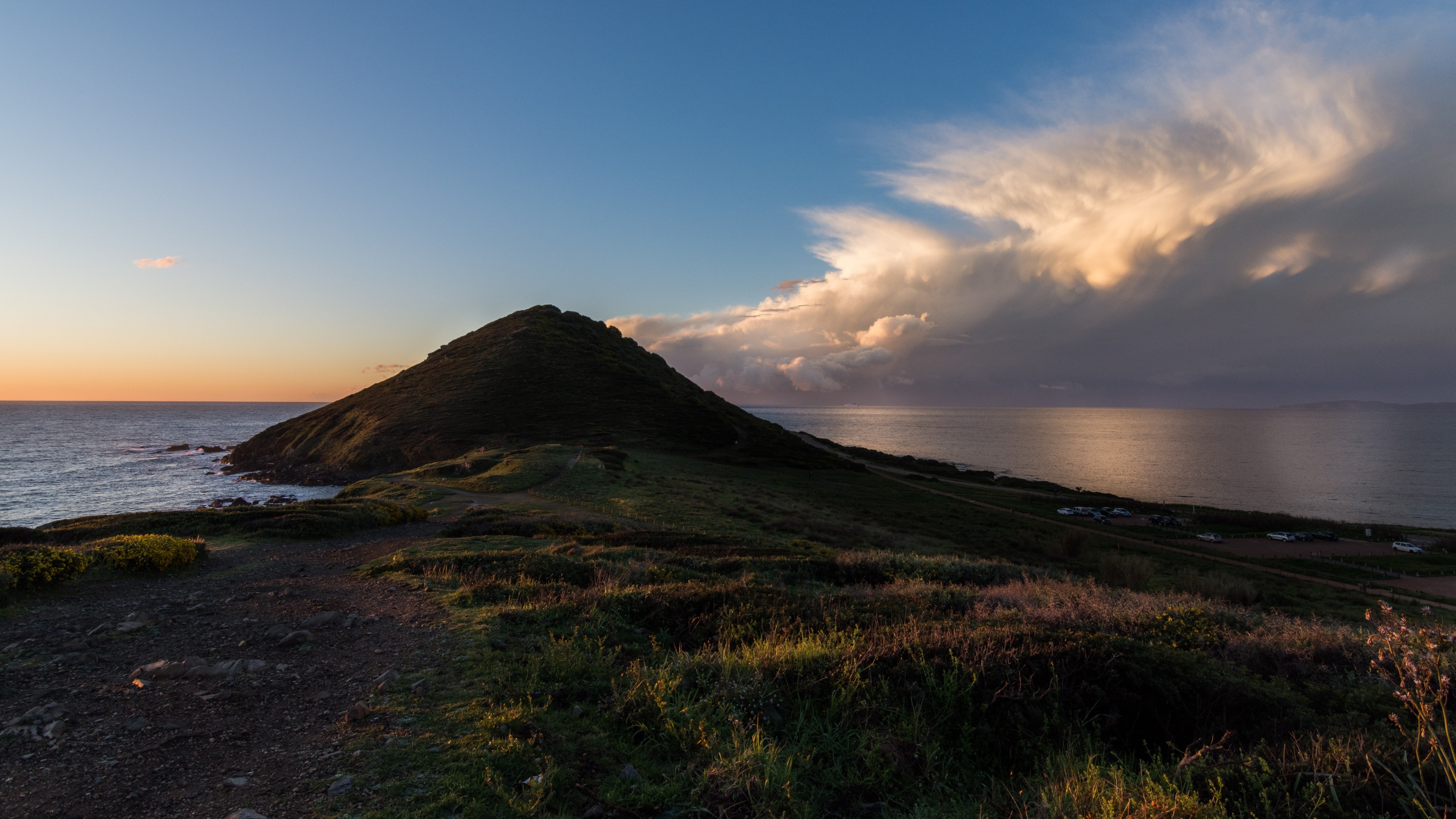 Corsica, Sunset, Sea, Rock, Nature, Landscape Wallpaper