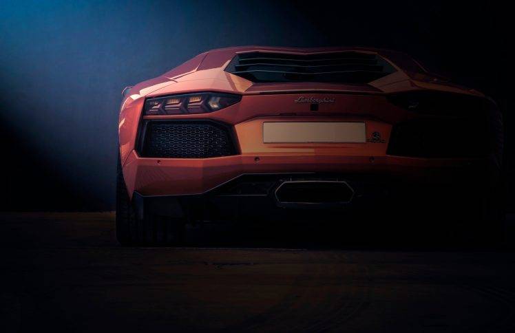 Lamborghini, Lamborghini Aventador LP700 4, Car, Orange, Rear View HD Wallpaper Desktop Background