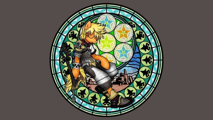 My Little Pony, Ventus, Kingdom Hearts, Stained Glass, Video Games HD Wallpaper Desktop Background