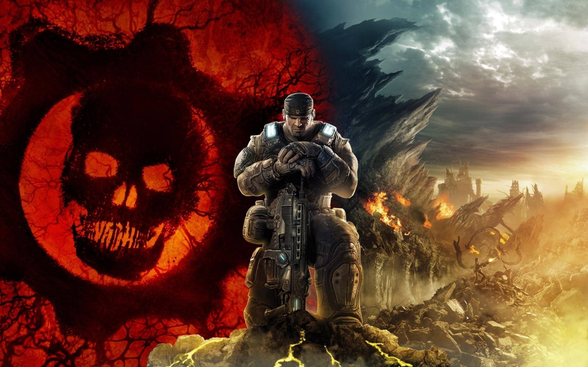 Gears Of War, Gears Of War 3, Skull, Video Games Wallpaper