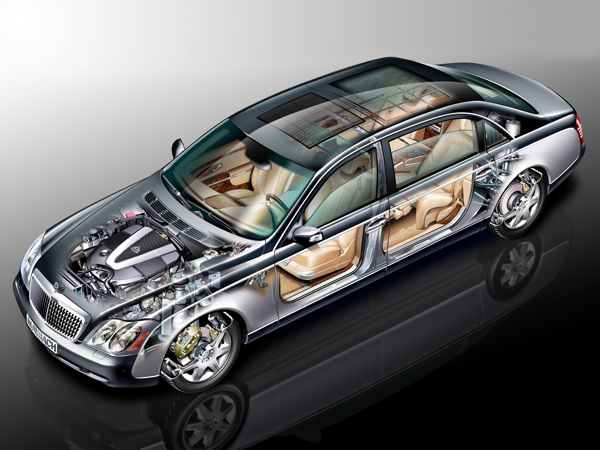engines, Schematic, Gears, Engineering, Car, Maybach, Daimler AG, Vehicle, Wheels, Sketches, Reflection, Luxury Cars, Blueprints Wallpaper
