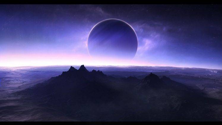 science Fiction, Planet, Mountain HD Wallpaper Desktop Background