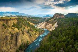 nature, Yellowstone National Park, Grand Canyon, River, Landscape